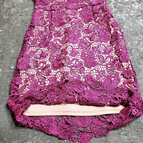 Lulu's Back To You Magenta Lace Bodycon Dress - Picture 4 of 9